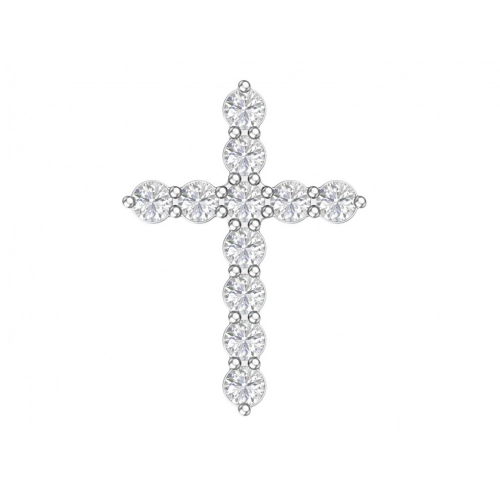 Подвеска (925) фианит крест декор