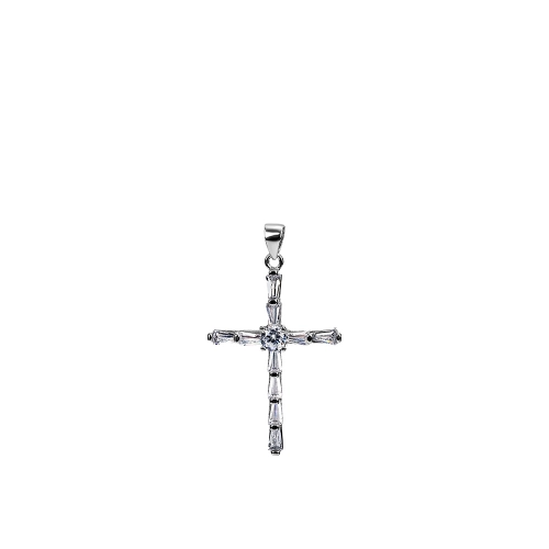 Подвеска (925) циркон крест декор