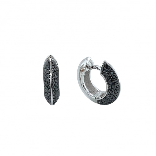 Серьги (585 б) черный бриллиант